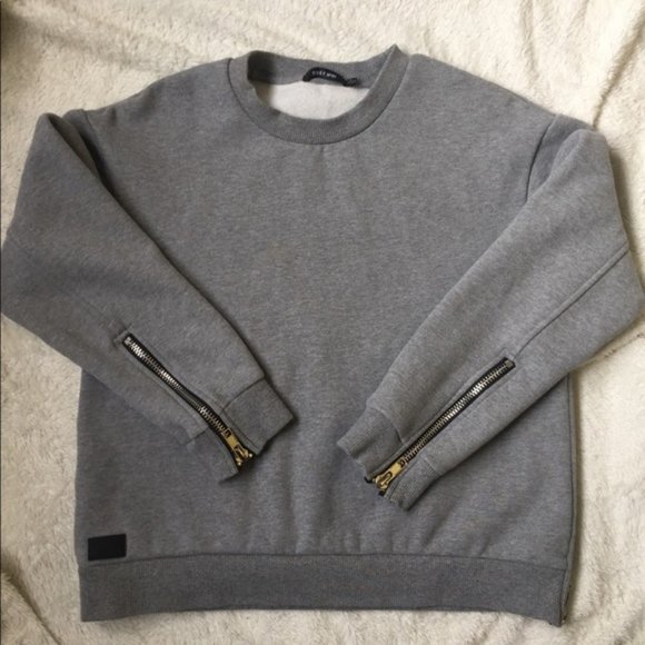 OBEY Grey Crewneck With Zippers - Picture 3 of 3